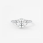 Oval East West Solitaire Lab Grown Diamond Engagement Ring