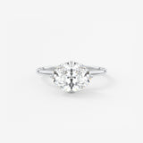 Oval East West Solitaire Lab Grown Diamond Engagement Ring