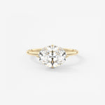 Oval East West Solitaire Lab Grown Diamond Engagement Ring