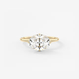 Oval East West Solitaire Lab Grown Diamond Engagement Ring