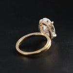 Hidden Halo Engagement Ring Featuring 3.50 CT Oval Moissanite 6