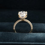 Hidden Halo Engagement Ring Featuring 3.50 CT Oval Moissanite 5