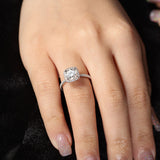 2.11 CT Cushion Moissanite Halo Engagement Ring With Pave Setting - farrellouise