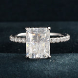 Hidden Halo Engagement Ring Featuring 3.25 CT Round Moissanite 2