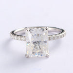 Hidden Halo Engagement Ring Featuring 3.25 CT Round Moissanite 1