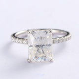 Hidden Halo Engagement Ring Featuring 3.25 CT Round Moissanite 1