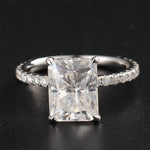 Hidden Halo Engagement Ring Featuring 3.25 CT Round Moissanite 4