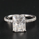 Hidden Halo Engagement Ring Featuring 3.25 CT Round Moissanite 4