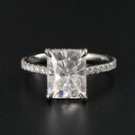 Hidden Halo Engagement Ring Featuring 2.50 CT Radiant Moissanite 2