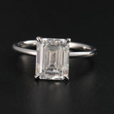 Hidden Halo Engagement Ring Featuring 2.50 CT Emerald Moissanite 2