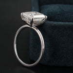 Hidden Halo Engagement Ring Featuring 2.50 CT Emerald Moissanite 5
