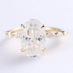 Hidden Halo Engagement Ring Featuring 3.50 CT Oval Moissanite 1