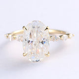 Hidden Halo Engagement Ring Featuring 3.50 CT Oval Moissanite 1