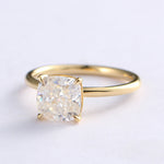Solitaire Engagement Ring Featuring 2.0 CT Cushion Moissanite 2