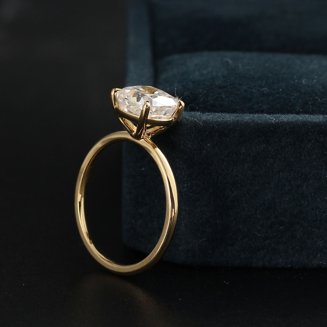 Solitaire Engagement Ring Featuring 2.0 CT Cushion Moissanite 5