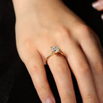 Solitaire Engagement Ring Featuring 2.0 CT Cushion Moissanite 3
