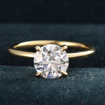 Solitaire Engagement Ring Featuring 2.0 CT Round Moissanite 4