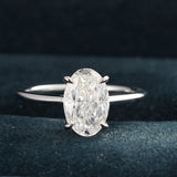 Hidden Halo Engagement Ring Featuring 3.50 CT Oval Moissanite 1