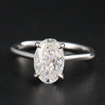 Hidden Halo Engagement Ring Featuring 3.50 CT Oval Moissanite 2