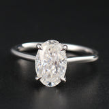 Hidden Halo Engagement Ring Featuring 3.50 CT Oval Moissanite 2