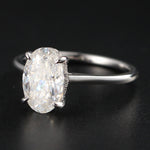 Hidden Halo Engagement Ring Featuring 3.50 CT Oval Moissanite 3