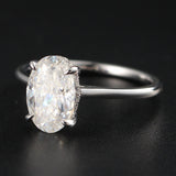 Hidden Halo Engagement Ring Featuring 3.50 CT Oval Moissanite 3