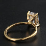 Hidden Halo Engagement Ring Featuring 2.75 CT Emerald Moissanite 7