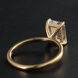 Hidden Halo Engagement Ring Featuring 2.75 CT Emerald Moissanite 7