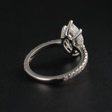 Hidden Halo Engagement Ring Featuring 2.0 CT Marquise Moissanite 6