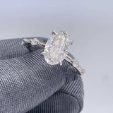 Dainty Pave Engagement Ring Featuring 2.50 CT Oval Moissanite 5