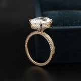 Hidden Halo Engagement Ring Featuring 3.50 CT Oval Moissanite 4