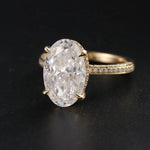 Hidden Halo Engagement Ring Featuring 3.50 CT Oval Moissanite 3