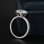 Halo Engagement Ring Featuring 2.11 CT Cushion Moissanite 6