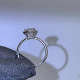 Halo Engagement Ring Featuring 2.11 CT Cushion Moissanite 7