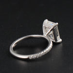 Pave Engagement Ring Featuring 3.0 CT Radiant Moissanite 6