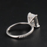 Pave Engagement Ring Featuring 3.0 CT Radiant Moissanite 6