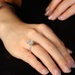 Pave Engagement Ring Featuring 3.0 CT Radiant Moissanite 3