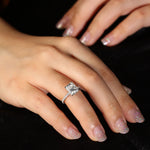 Hidden Halo Engagement Ring Featuring 3.25 CT Round Moissanite 3