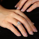 Hidden Halo Engagement Ring Featuring 3.25 CT Round Moissanite 3
