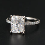 Hidden Halo Engagement Ring Featuring 2.50 CT Radiant Moissanite 5