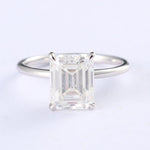 Hidden Halo Engagement Ring Featuring 2.50 CT Emerald Moissanite 1