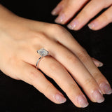 Hidden Halo Engagement Ring Featuring 2.50 CT Emerald Moissanite 3