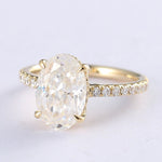 Hidden Halo Engagement Ring Featuring 2.25 CT Oval Moissanite 6