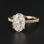 Hidden Halo Engagement Ring Featuring 2.25 CT Oval Moissanite 4