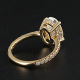 Hidden Halo Engagement Ring Featuring 2.25 CT Oval Moissanite 5