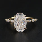 Hidden Halo Engagement Ring Featuring 3.50 CT Oval Moissanite 5