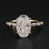 Hidden Halo Engagement Ring Featuring 3.50 CT Oval Moissanite 5