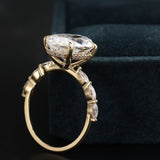 Hidden Halo Engagement Ring Featuring 3.50 CT Oval Moissanite 6