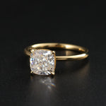 Solitaire Engagement Ring Featuring 2.0 CT Cushion Moissanite 4