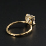 Solitaire Engagement Ring Featuring 2.0 CT Cushion Moissanite 6